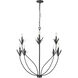 Primrose 8 Light 40.5 inch Matte Black Chandelier Ceiling Light